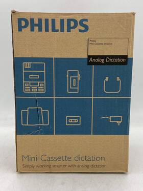 Philips Lfh720 New Mini Cassette Transcriber With Foot Pedal And Headset