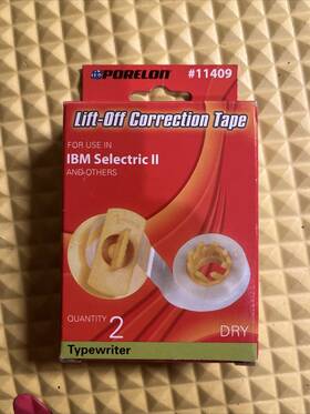11409 Porelon Lift Off Correction Tape Dry For Ibm Selectric Ii And Others New-in-box