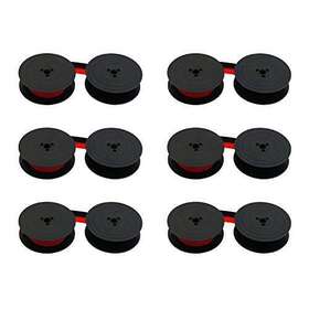 Printerfield 895232001712 6 Pack Compatible Typewriter Ink Ribbon For Olivetti Gr.4/gr.8 - Black&red