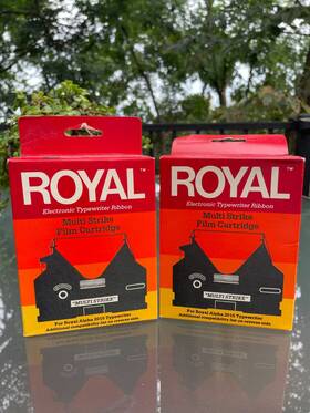 013034 Royal Black Electronic Typewriter Ribbon Multistrike Film Cartridge 2pkgs