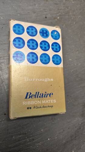 19-6723-555 Royal Burroughs Bellaire Ribbon Mates # Typewriter Black And Red