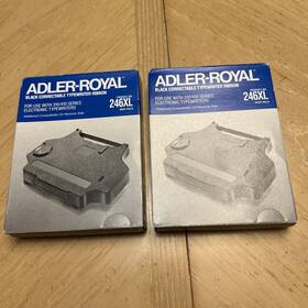 246xl Royal Vintage Nos Adler-royal Black Correctable Typewriter Ribbons Lot Of 2