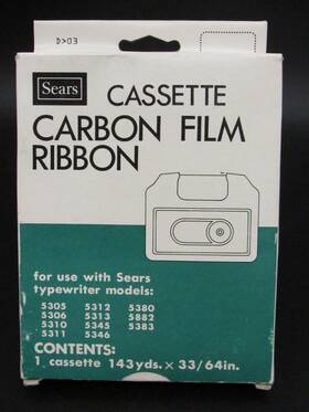 Sears 35454 3-5454 Cassette Carbon Film Ribbon 143 Yds X 33/64in New In Open Box