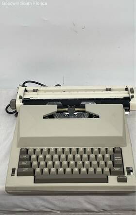 53681550 Sears Roebuck & Co And Model 161 Gray Corded Electric Typewriter Not Tested