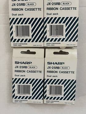 Jx-25rb Sharp Vintage Black Ribbon Cassette Four Dual Packs 8 Cassettes