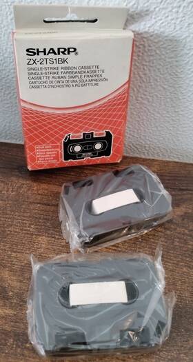 Zx-2ts1bk Sharp Dual Pack Fontwriter Single-strike Ribbon Cassettes