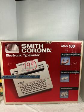 00796581 Smith Corona Mark 100 Electronic Typewriter With Box Snap-in Correcting Cassette