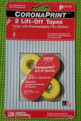 25050 Smith Corona 2 Lift-off Tapes P Series Use With Panasonic Kx-r At&t 7500