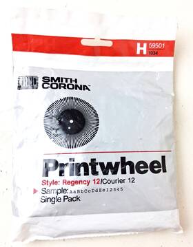 Smith Corona 59501 Regency Courier 12 Type Printwheel For Electronic Typewriters New