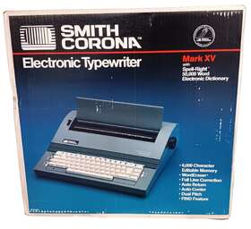 5pwa Smith Corona Mark Xv Gray Smart Electronic Typewriter With Spell Right Dictionary