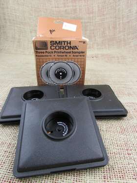H59360 Smith Corona 3-pack Printwheel Sampler For Electronic Typewriters New