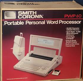 Pwp-60 Smith Corona Model Portable Personal Word Processor Vtg Og Box Collectors