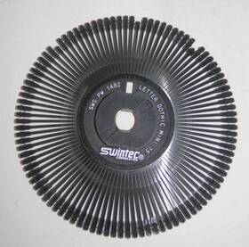 1482 Swintec Typewriter Print Wheel Letter Mini Gothic 15 Sws Pw