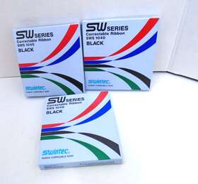 1040 Swintec Sw Lot Of 3 Sws Correctable Ribbon Black
