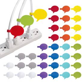 A436-cl-bb-mc Wrap-it Storage Multi-color 36-pack Cable Labels - Speech Bubbles Wire Tags F