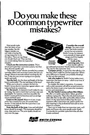 Vintage Print Advertising Smith-corono Carbon Film Ribbon Typewriters 1979. Fixed Price $8.99.