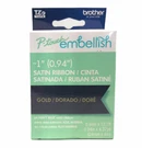 Brother P-touch Embellish Tze 1(0.9") Satin Ribbon (gold Navy Blue) New. Fixed Price $19.95.