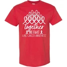 Inktastic Together, We Fight Lung Cancer Awareness T-shirt Support White Ribbon. Fixed Price $21.99.