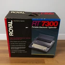 Vintage Royal RT7300 Portable Electronic Typewriter Original Oem Box Etc,. Fixed Price $73.99.