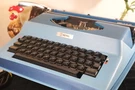 Vintage 1969 Royal Apollo 12-GT Blue Electric Typewriter Case Works Great. Fixed Price $50.00.