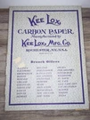 Kee Lox Carbon Paper Ribbons Original Box Nos 2 Packages Z56. Fixed Price $32.95.
