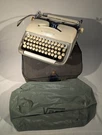 Vtg 1963 Voss Two Tone De Luxe Portable Manual Typewriter Case & Key Serviced. Fixed Price $450.00.