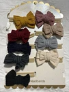 Simply Baby Multicolor Bow Fabric Headbands Set 8-PACK Unisex Toddler. Fixed Price $5.00.