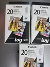 Canon 60 Sheets Zink Sticky-backed Peel & Photo Paper 2" X 3" For Ivy. Fixed Price $29.99.