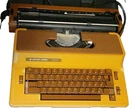 Silver-reed 8750 Vintage 1970'S Electronic Typewriter Yellow With Case. Fixed Price $137.50.