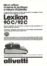 Olivetti Lexikon 90C-92C Page Advertising 1975 Typewriter. Fixed Price $13.90.