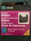 Ncr Premium Ribbon For Brother AX-10 2-PACK Brand New / Factory Sealed. Fixed Price $9.99.