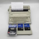 Brother AX-250 Perfectype Electronic Typewriter With Extra Ribbon And Disc Works. Fixed Price $127.49.