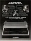Print Ad, 1984 Panasonic KX-E708 Electronic Typewriter 80S Office Boss Secretary. Fixed Price $10.00.