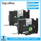 Compatible With Brother 2PK Black On White Tape TZE-231 TZ231 PT-1200 12MM Label. Fixed Price $6.78.