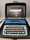 Smith Corona Galaxie Twelve Typewriter Blue Manual Portable Case Papers. Fixed Price $127.49.