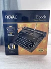 Royal Epoch Manual Typewriter, Black, W/ Hardshell Carrying Case (79100G). Fixed Price $120.00.