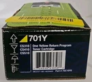 Genuine Lexmark 70C10Y0 Yellow Return Program Toner Cartridge. Fixed Price $70.00.