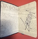 President Donald J Trump Autographed Book Signed Page Signature Clean. Fixed Price $3500.00.