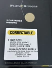 Vintage T322 Correctable Film Typewriter Ribbon Adler Royal Olympia Xerox Lot. Fixed Price $10.80.