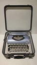 1960S Amc Personelle Portable Manual Typewriter Blue & Gray W/ Case, Excellent. Fixed Price $239.00.