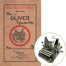 Oliver NO.5 Typewriter Instruction Manual User Repro Antique Vtg NO.6. Fixed Price $5.00.
