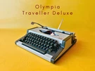 Working Typewriter Olympia Traveller De Luxe 1970 Manual White Gift. Fixed Price $219.00.