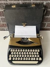 Vintage Royal Eldorado Black & Gold Portable Typewriter W/ Case 1960S Working. Fixed Price $98.77.