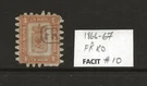 1866-67 Finland 1M Brown Fr.ko Cancel Facit #10. Fixed Price $155.62.