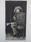 Antique 1889 Etching Portrait Of Frank Duveneck By William Merritt Chase. Fixed Price $128.96.