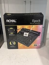 Barely Used Royal Epoch Manual Portable Black Typewriter With Hard Case. Fixed Price $130.00.