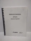 Canon Ap 5015 Electronic Typewriter Service Manual. Fixed Price $54.83.