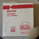 Kores 820 Correctable Film Cartridge (lot Of 6) Olivetti ET-121 Compatible. Fixed Price $24.99.