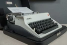 Space Age 1977 Olympia SM9 Portable Manual Typewriter In Elite Typeface. Fixed Price $249.99.