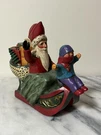 Leo Smith Folk Art Sleigh Santa 8X9 1063/1500 Vtg Midwest Of Cannon Falls *as Is. Fixed Price $93.20.